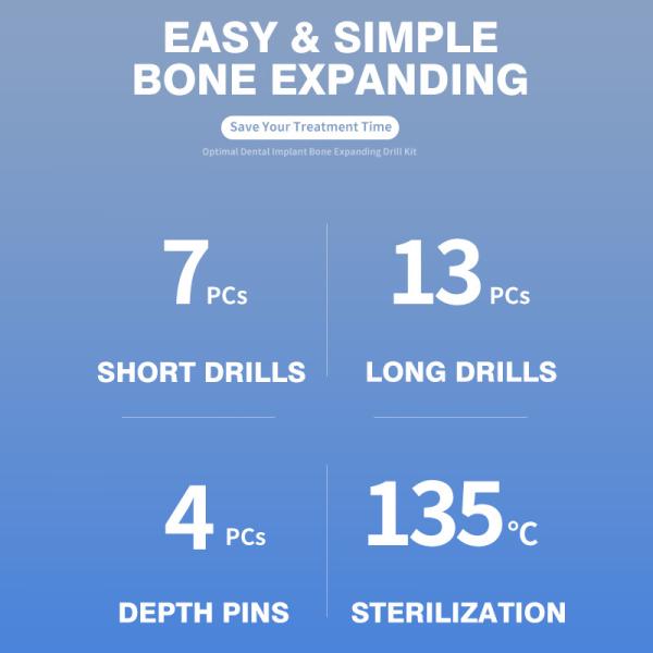 Long & Short Drills Kit Osseodentification Drills Kit For Dental Implantation