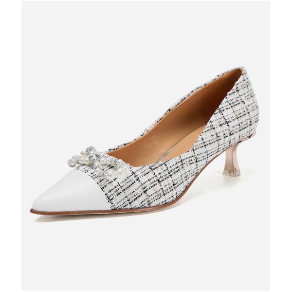 Womens Soft Leather Dress Shoes , Daily Casual Stitching 5cm High Heel Pump Shoes