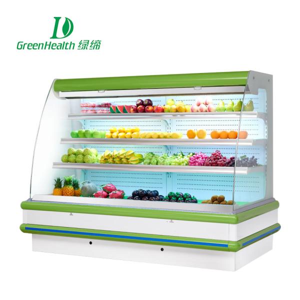 Upright Cold Fan Cooling Multideck Vegetable Chiller Showcase 380v Remote System