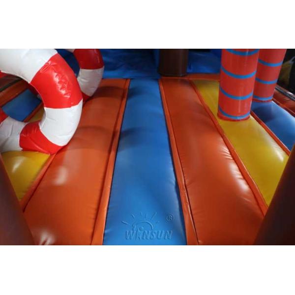 Water Resistant Massive Inflatable Dry Slide Shark Themed 12x4x6.5m