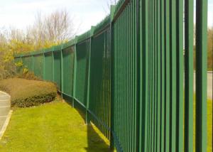 Cheap 6m Pvc Coated Steel Palisade Fencing D / W Pale 65mm For Commercial Properties wholesale