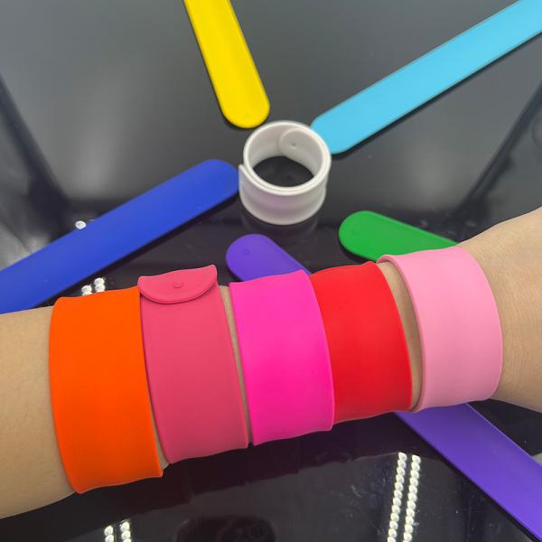 Customizable Silicone Slap Bracelet For Advertising Personalized Silicone Bracelet PromotionalBusiness Event Wristband