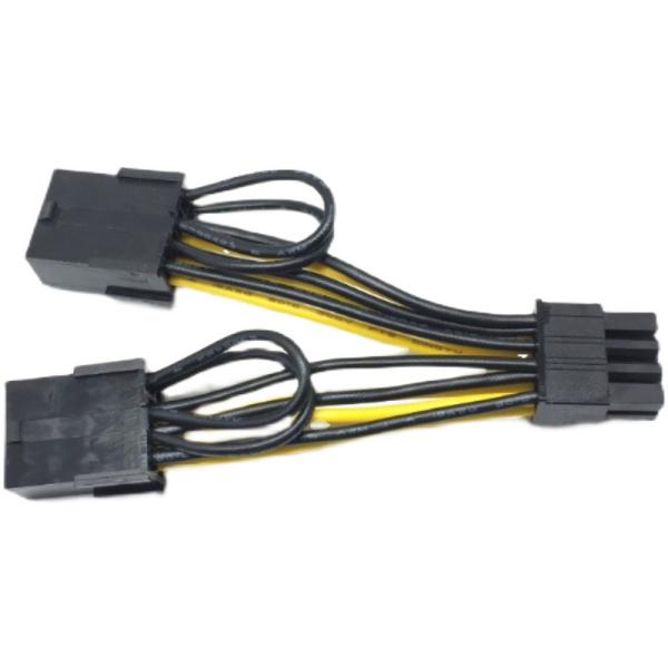 PCI-E 8p female to Dual 8p (6+2P)male Power Adapter Cable Graphics card power cord tesla 8p female to 2x 8p power cables