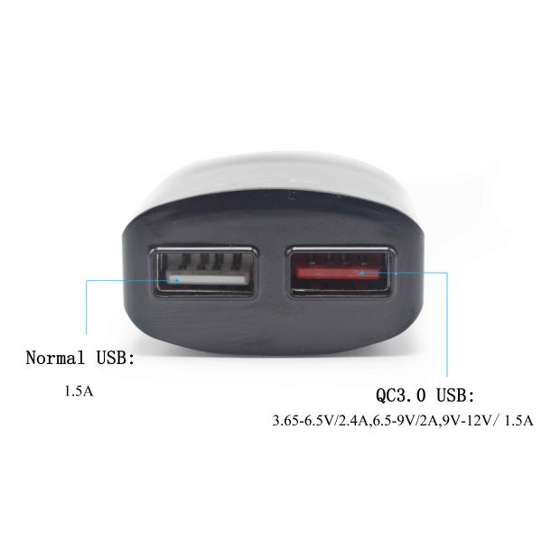 Quick Charger 3.0 Patent Portable Intelligent Universal USB wall travel Charger for Iphone / iPod/Ipad/Samsung QCT204