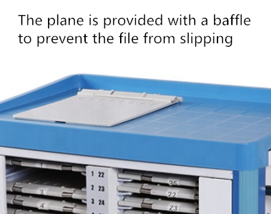 White Steel Medical Record Cabinet Durable With Wheels Customized Color