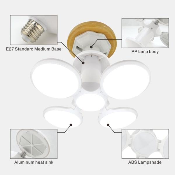 Adjustable Deformable LED Football UFO Lamp E27 40W For Bedroom Study