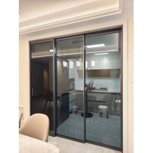 Kitchen Glass Aluminum Alloy Sliding Door Customizable Surface Finished