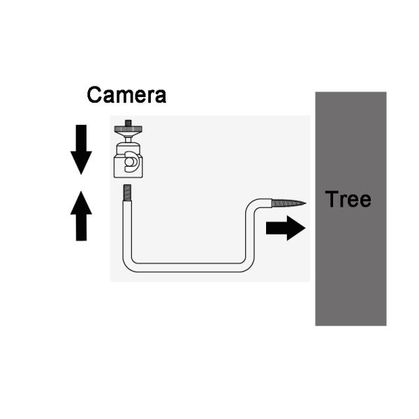 360 Degree Rotation 1/4 Inch Trail Camera Mounting Bracket For Hunting