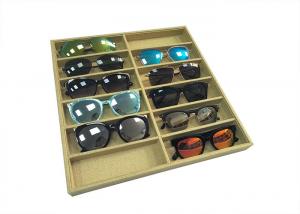 Cheap Eco-friendly Linen Sunglasses Display Tray / Eyeglasses Storage Case wholesale