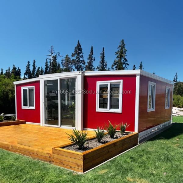 Fully-equipped 20FT Foldable Prefabricated Container House with 2 Bedrooms Aluminum Alloy Windows