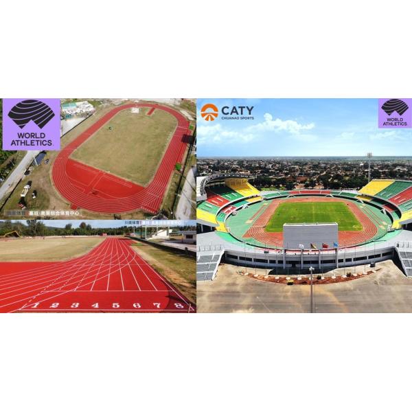 All-Weather Athletic Running Track By Recycled EPDM SBR Granules Materials With Iaaf TUV Certificate For Sports Fields