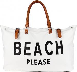 China Extra Large Canvas Beach Bag Beach Tote Bag For Women Waterproof Sandproof, Canvas Tote, Cotton Bags, Travel Bag on sale