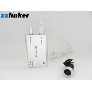 Cheap Lighted Dental Surgical Binocular Loupes , Dental Hygienist Magnifying Glasses Silver wholesale