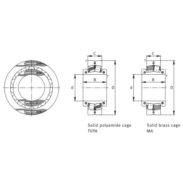 230SM220MA Split Spherical Roller Bearing Size 220x360x92 Mm