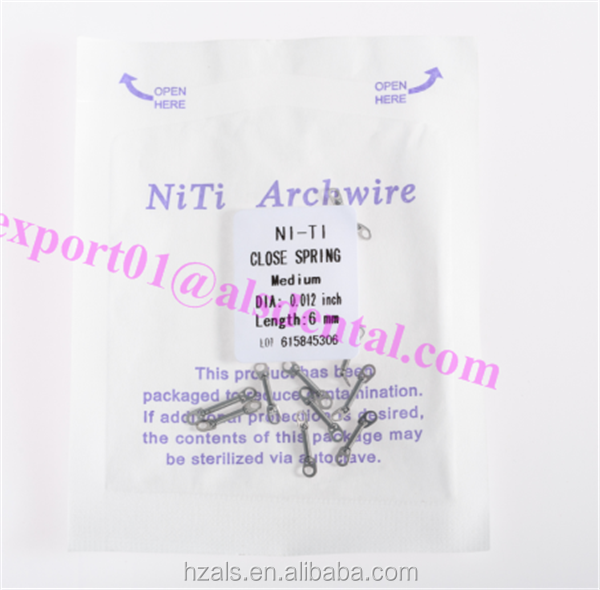 Dental Orthodontics Materials Nitinol Open Coil Spring 200g 7 inch 17.5cm with CCC Certification and 180mm Length