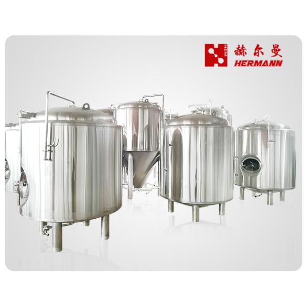 PLC Control Stainless Steel 304 Bright Beer Tank Inner 3mm / Outer 2mm Thickness