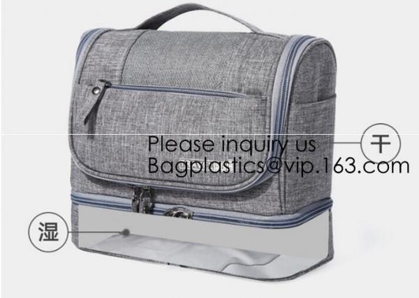 Casual Men function Cosmetic Bag Business Makeup Case Women Travel Make Up Bag Zipper Organizer Storage Pouch