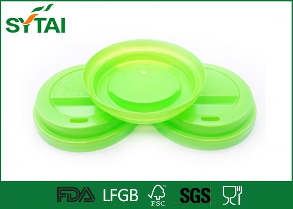 Quality Customized Plastic Coffee Lids For Tea / Beveage Paper Cup , Party Cup Lids FSC LFGB Approval for sale