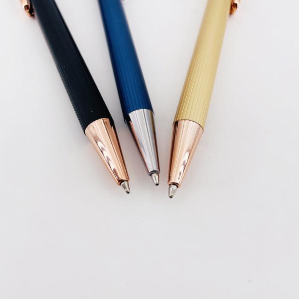 Luxury Texture Matte Ball Pen Aluminum Barrel Touch Screen Press-Type Ballpoint Pen