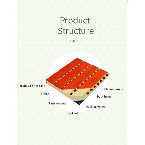 Normal MDF Core Tongue and Groove Wooden Grooved Acoustic Panel for Sound Absorption
