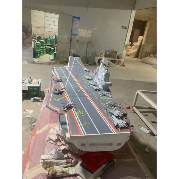 3D-Printed FRP Sculpture: Miniature Models of Aircraft Carriers and Destroyers for Indoor Decoration