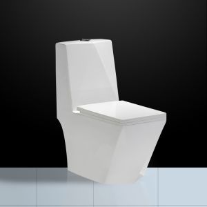 Diamond Shape Conjoined Toilet Wc White Ceramic 680x375x830mm