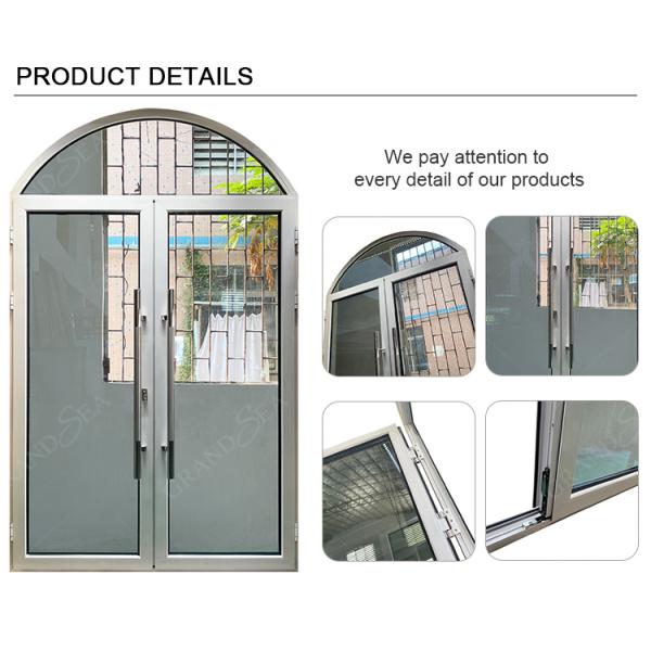 Good Sealing Performance Thermal Insulated Aluminum Swing Glass Door Hinged Single Double Doors French Style Front Casement Door