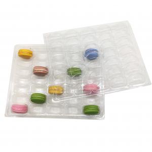 Cheap 6 Pack Custom Macaron Clear Tray Recyclable Box Plastic Chocolate Tray wholesale