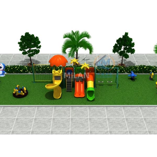 Customized Outdoor Playground Equipment Nice Looking 30 Kids Capacity For Preschool