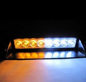 China White / Amber 8-LED  Strobe Light Lamp Bar Police Emergency Car Boat Truck Dash on sale