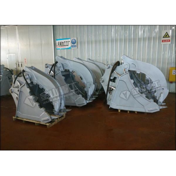 Durable Excavator Grab Bucket Hyundai R210 Great Clamping Force Hydraulic Power