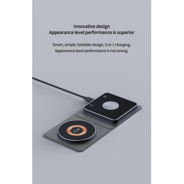 Wireless Charging Pad High Charging Efficiency Wireless Travel Charger