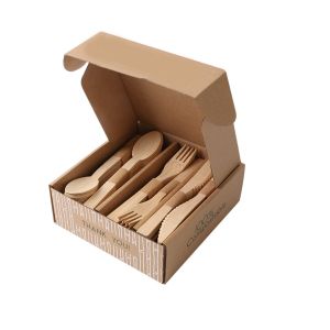 Cheap 170mm Bamboo Biodegradable Cutlery Set Eco Friendly For Restaurant wholesale