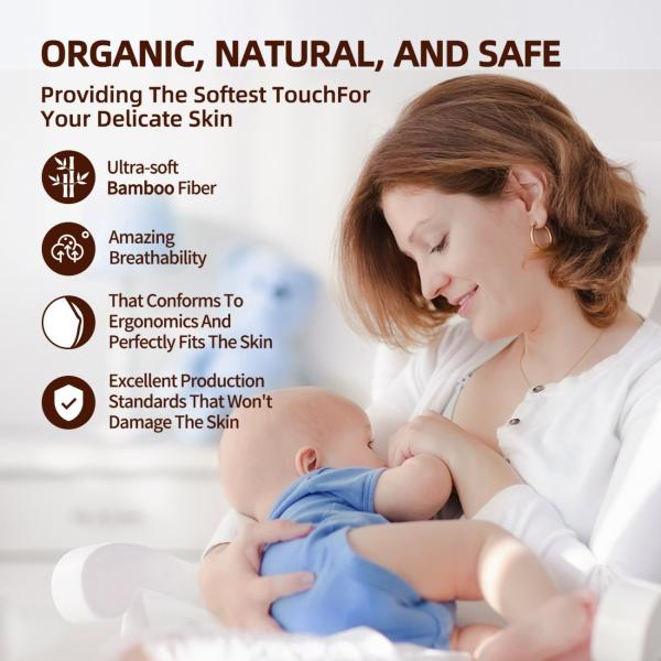 Leakproof Reusable Nipple Pads Milk Spot Spill Pregnant Lactation Soft 3D Contoured OEM