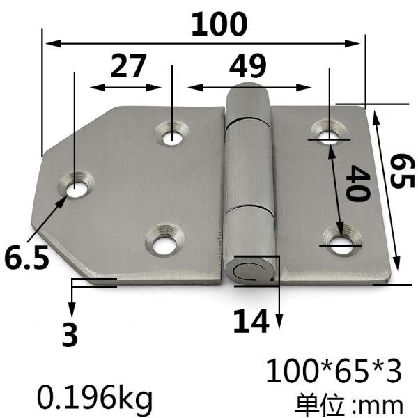 180 Degrees Marine Heavy Steel Door Hinges T Thin Open
