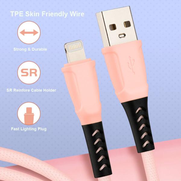 Liquid Silicone Fast Charger Cable 3 in 1 TPE Multi USB Data Cords