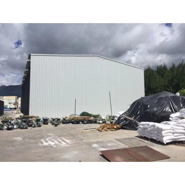 Lightweight Steel Portal Frame House With Roller Shutter Door 200km / H Wind Load