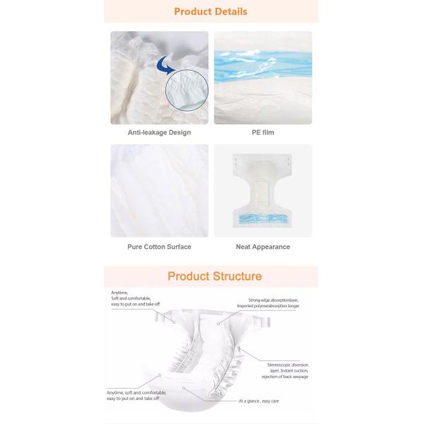 Disposable Quick Dry Printed Soft Adult Diapers Cloth Like