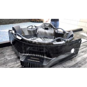 Cheap 1560x800mm Waterfall Whirlpool Bathtub With Heater Freestanding Two Person wholesale