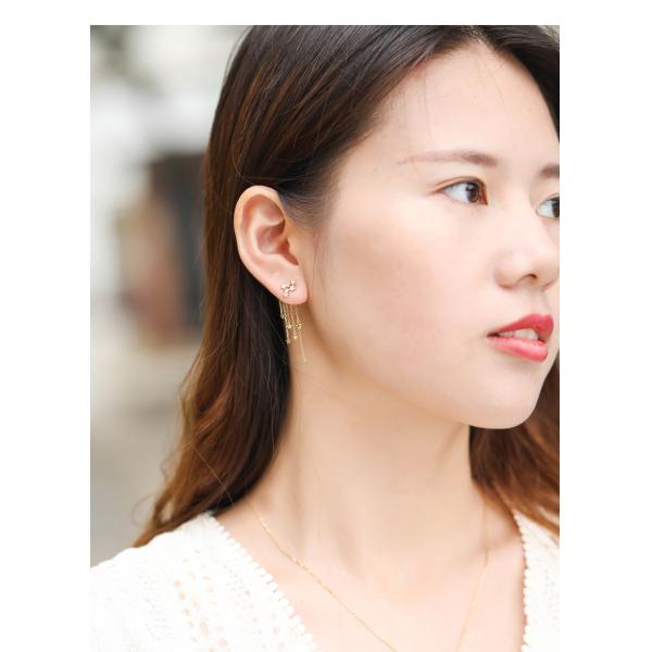 Star Diamond Stud Earrings Tassel Earrings 18k Gold Diamond Earrings