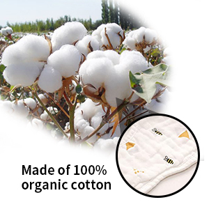 6-Piece Absorbent Muslin Bibs Skin Friendly Multiple Colors For Easy Washing