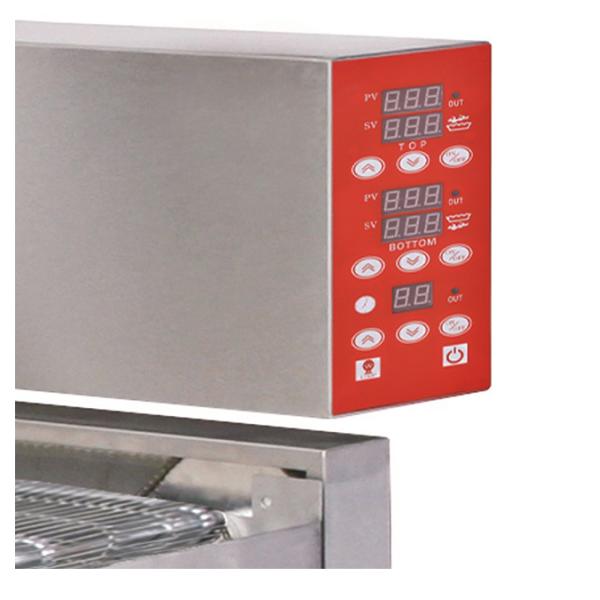Gas Conveyor Commercial Pizza Oven Stainless Steel Microcomputer Control 220V