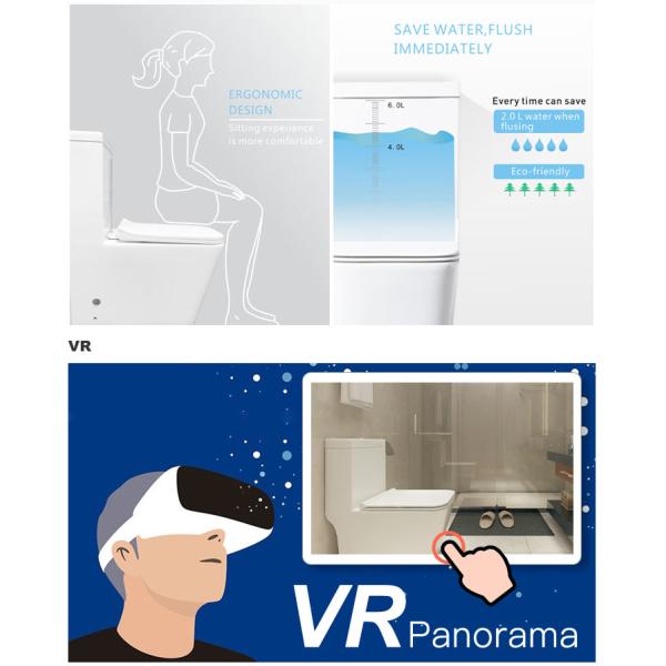 Ceramic Siphonic Flushing Toilet One Piece Sanitary Ware Bathroom Toilet