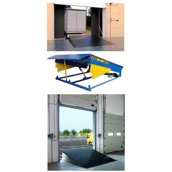 Welding Loading Dock Leveler Truck Container 0.75KW Automatic Plate 6000kg capacity