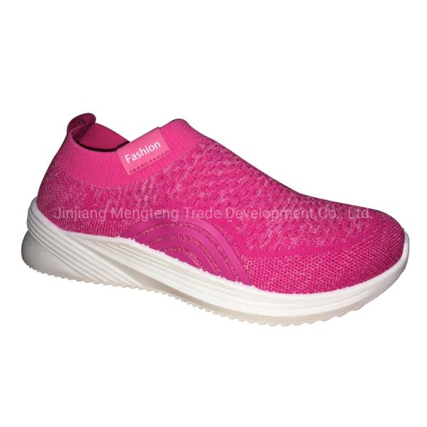 New Style Women′s Fashion Shoes Flyknit Shoes Suede Leather Sneaker Sport Shoes Walking Jogging Running Shoes Casual Shoes Injection Shoes