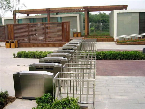 Pedestrian Barcode Scanner Flap Turnstile Waist High Turnstile For Disable People