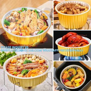 180mm Diameter 1700ml Restaurant Wholesale Disposable Food Baking Pan Tray