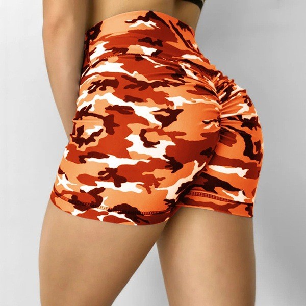 Multi color Camo Yoga Shorts Tights Hip Lifting Scrunch Booty Gym Workout Buttocks Pants