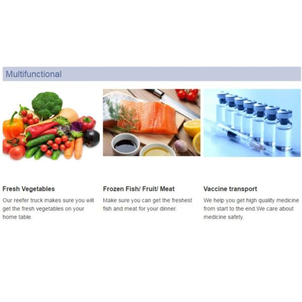 Foton Ice Cream Refrigerator Cargo Cooled Cooling Food Refrigerated Van Freezer Box Transport Truck