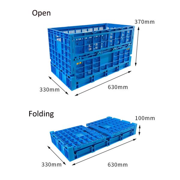 Foldable Mesh Plastic Chicken Chick Cage Crate with Storage Box For Poultry in Blue PP